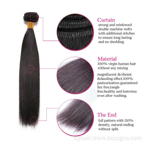 Full cuticle donor top grade 8a 40 inch human hair